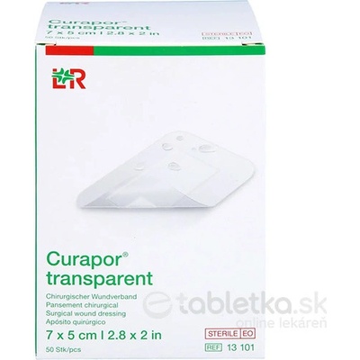 Lohmann & Rauscher CURAPOR KRYTIE NA RANY TRANSPARENT 7 x 5 cm 50 ks
