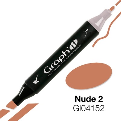 Lihová fixa GRAPH'IT oboustranná Fine & Chisel, Nude 2