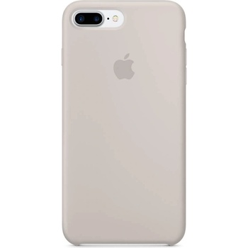 Apple Silicone Case - оригинален силиконов кейс за iPhone 8 Plus, iPhone 7 Plus (бежов)