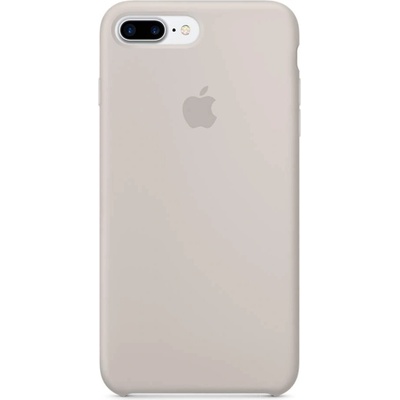 Apple Silicone Case - оригинален силиконов кейс за iPhone 8 Plus, iPhone 7 Plus (бежов)
