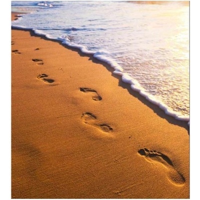 DIMEX ART Флизелинов фототапет стъпки на плажа 225 x 250 см