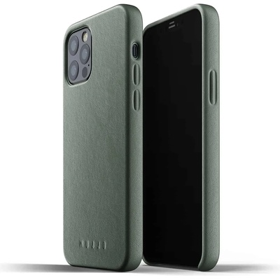 Mujjo Калъф кожен Mujjo, Full Leather Case for iPhone 12 and 12 Pro, Slate Green (CL-007-SG)