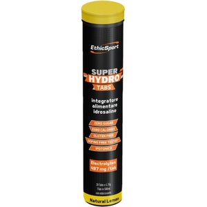 EthicSport SUPER HYDRO TABS | Isotonic Effervescent Tabs [20 разтворими таблетки] Лимон