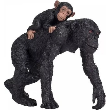 Mojo Моджо: Шимпанзе с малко - ръчно боядисана фигура (387264)