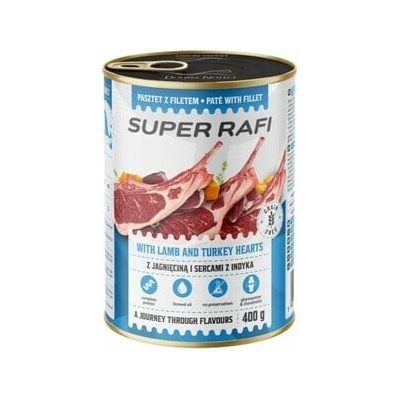 Super Rafi s jahňacími a morčacími srdcami 400 g