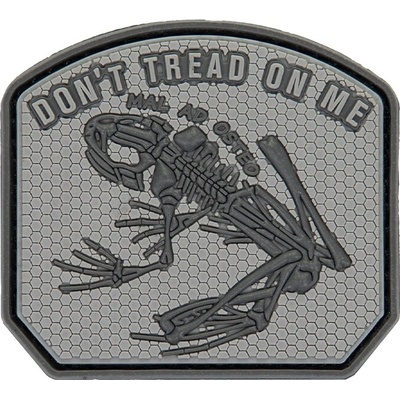 Plastové 3D patche 3D gumová nášivka DON´T TREAD ON ME - FROG Patch - Sivá
