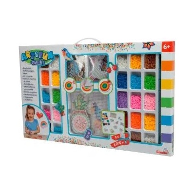 Simba Toys Art&Fun: Гигантски комплект цветни мъниста за нагласяне - 6000 части