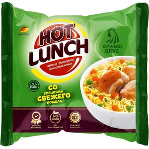 Hot Lunch Инстантни нудли с вкус на Пиле Плик 50г