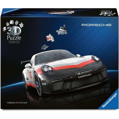 Ravensburger 3D пъзел Ravensburger от 108 части - Porsche GT3 Cup (12008039)
