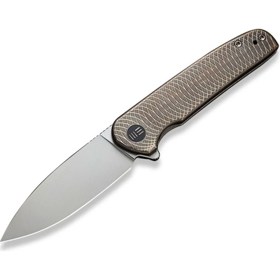 We Knife Shakan Golden Satin Polished Patterned Titanium WE20052C-2