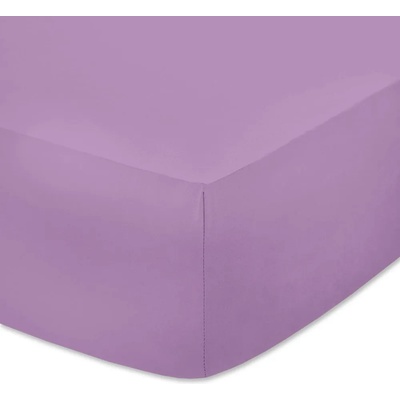 Висококачествен чаршаф с ластик от трико - светло лилав