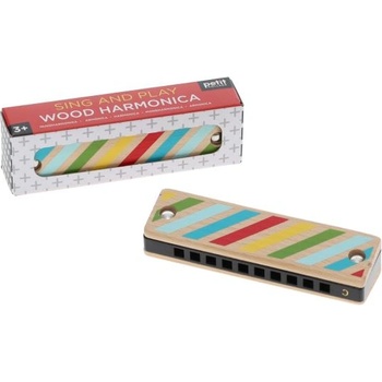Petit Collage Дървена хармоника с ивици и точки