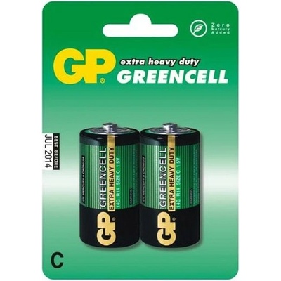 GP Batteries Батерии цинкови GP Greencell R14(C), 1.5V, 2 бр (GPBMR14)