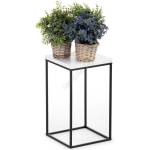 HowHomely Стойка за цветя BASICLOFT 40x24 бял/черен (DD0184)
