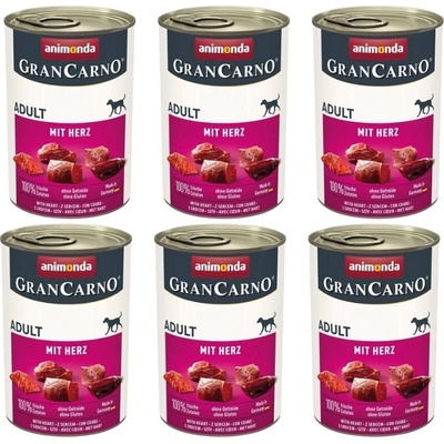 Animonda GranCarno Adult bravčové so srdiečkami 6 x 400 g