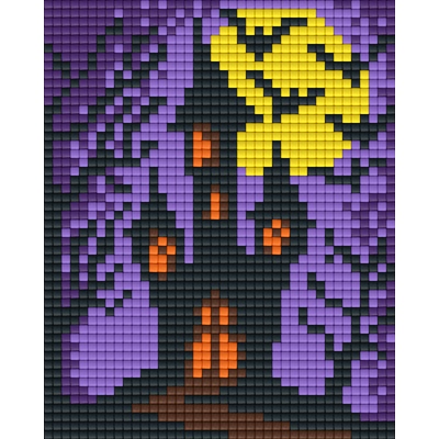 Bright Toys Мозайка с пиксели Bright Toys, 40x50 пиксела - Призрачен замък (BT50004-Castle)