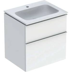 Geberit iCon - Шкаф с мивка, 60x63x48 cm, KeraTect, гланцово бяло 502.331. 01.2 (502.331.01.2)