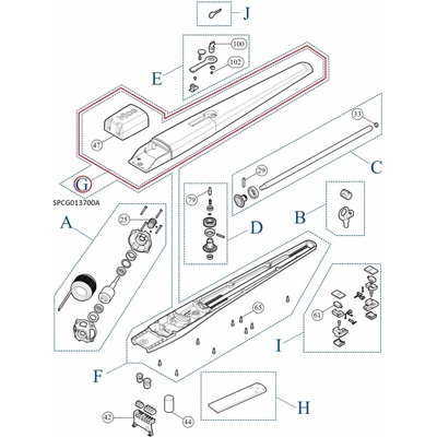 SPCG013700A kit krytu elektro svorkovnice TOONA4 ../ TOONA5 ..