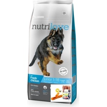 Nutrilove Junior L dog s čerstvým kuřecím 12 kg