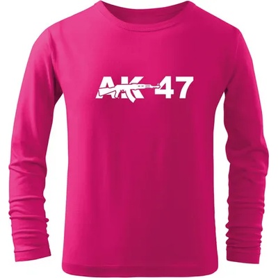 DRAGOWA детска тениска с дълъг ръкав ak47, червена (7163)