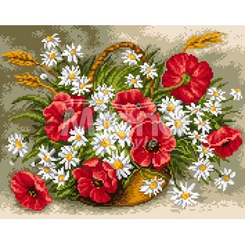 Image 1 of Milena Style Макове и маргаритки - диамантен гоблен