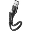 Baseus 0,23m, černý CALMBJ-B01 Nimble Plochý USB/Lightning Cable s držiakom 2A