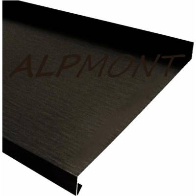 Parapet venkovní r.š.167mm - pozink Lakovaný RAL 8019 šedohnědá s folií dl.2m