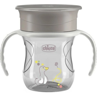 Chicco 360 Perfect X tréningový hrnček s držadlami Grey 200 ml