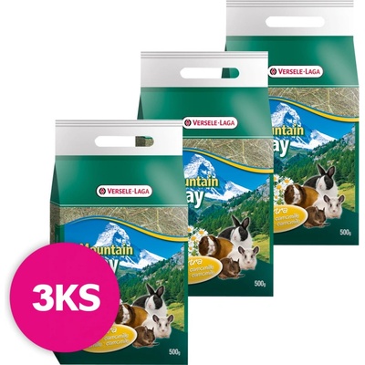 Versele Laga Mountain Hay pre hlodavce s harmančekom 3 x 0,5 kg