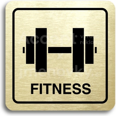 ACCEPT Piktogram fitness II - zlatá tabulka - černý tisk