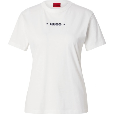HUGO Тениска 'Damacia 1' бяло, размер L