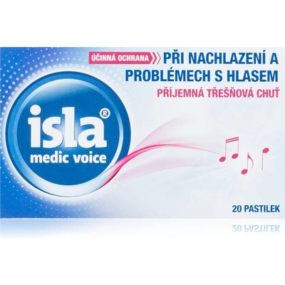 Isla Isla Medic Voice pastilky pro zklidnění sliznice dutiny ústní příchuť Třešeň 20 kapslí