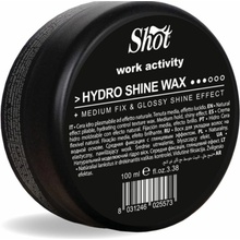 Shot Work Activity HYDRO SHINE WAX - vosk na vlasy s mokrým efektom, stredná fixácia, 100 ml