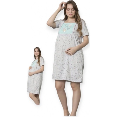 Tehotenská nočná košela Baby Svetlozelená