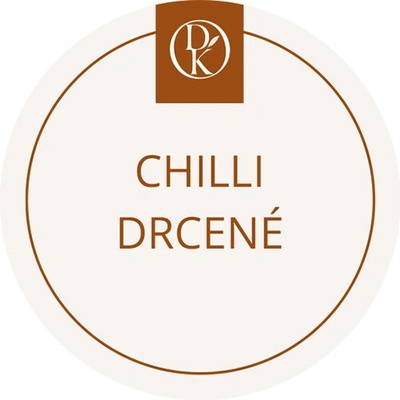 Davídkovo koření Etiketa Chilli drcené béžová průměr 4,5 cm 1 ks