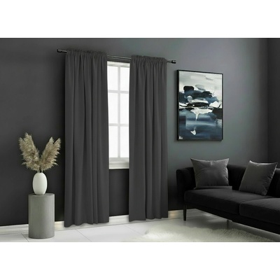 Zatemňovací závěs s řasící páskou "BLACKOUT" VIGO 135x250 cm, grafitová, (cena za 1 kus) MyBestHome