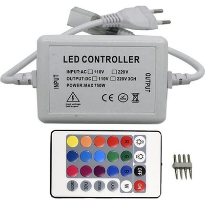 Napáječ s dálkovým ovládáním pro LED pásek 230V RGB DOPRODEJ