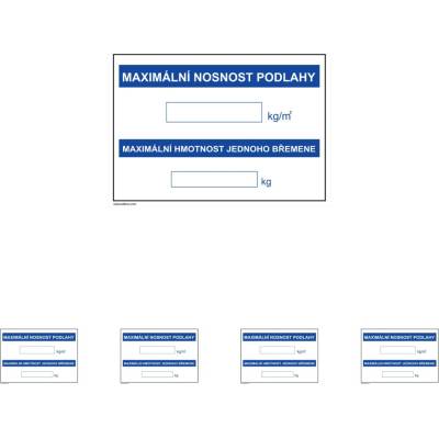 Walteco Maximální nosnost podlahy 297x210mm, formát A4, plastová tabulka Množství: 5 ks , 20031BP1