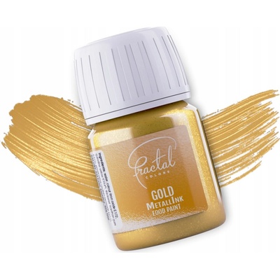 Fractal Tekuté potravinárske farbivo zlatá metalická farba 30 ml