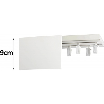 Rolmajster Stropná koľajnička s krytom 9 cm Biela Stropná dvojitá 140cm
