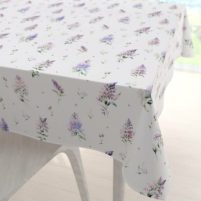Biante Teflonový čtvercový ubrus TF-105 Šeříky na bílém 110x110 cm