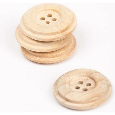 Dřevěný knoflík Drops kulatý Ø 25 mm buk