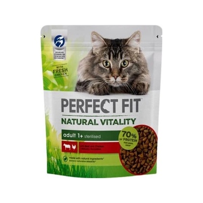 Perfect Fit Natural Vitality 1+ s hovězím a kuřecím masem 6 x 650 g