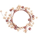 MagicHome Vianoce veniec berries zlatý 15 cm