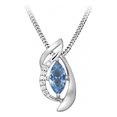 Silver Cat Štýlový náhrdelník so syntetickým modrým spinelom SC459