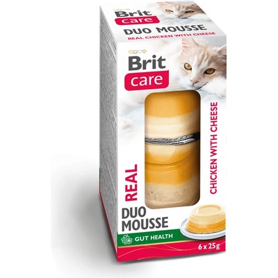 Brit Care Cat Double Layer Mousse Real Chicken and Chicken with Cheese 6 x 25 g