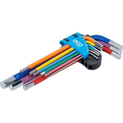 BGS Technic Zástrčné klíče inbus 1,5 - 10 mm Vícebarevné BGS 74455