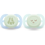 Philips Ортодонтични залъгалки за новородени Philips Avent Ultra Start Night 0-2 м, два броя дизайн sleep