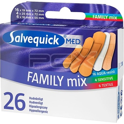 Salvequick band-aid med family mix 26pcs