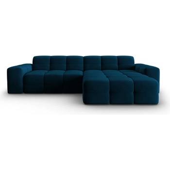 Micadoni Тъмносин ъглов диван от кадифе (десен ъгъл) Kendal - Micadoni Home (MIC_RC_S_121_F1_KENDAL5)